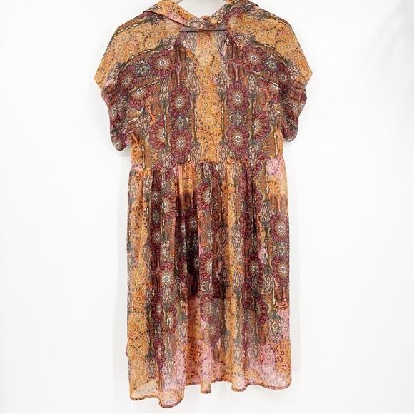 Ivy Jane Boho High Low Tunic Top S Sheer Western Country Hippie Festival Boho - Picture 4 of 5